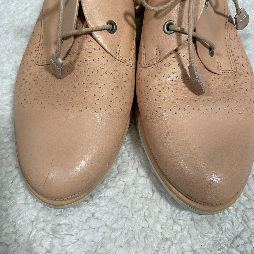 Pikolinos Santorini Oxford Flats Nude Leather Perforated Tassels Twee 42 US 12 - Picture 10 of 10